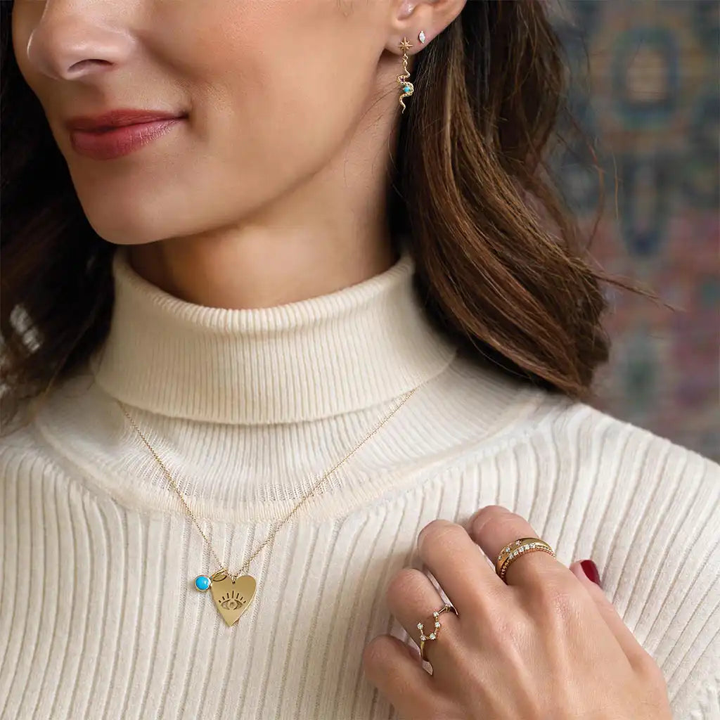 Taurus zodiac charm in gold