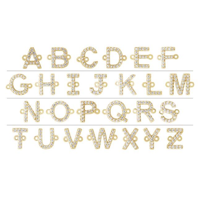 14K Rose .06 CTW Natural Diamond Initial A Link