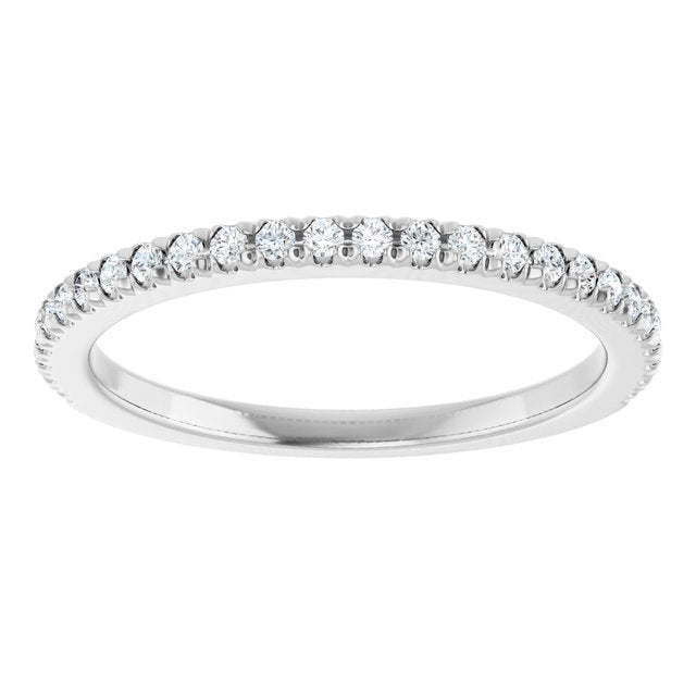 White Gold Thin Diamond Band