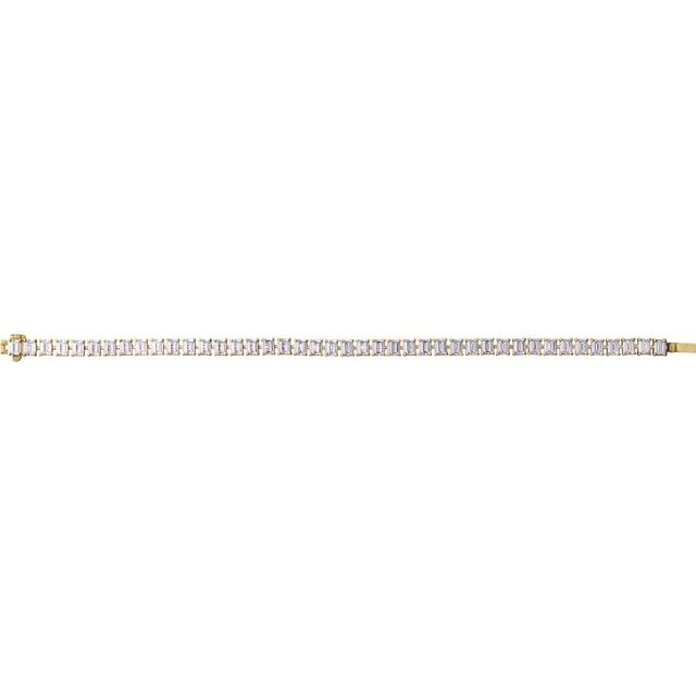 14K White 10 1/2 CTW Lab-Grown Diamond Line 7" Bracelet