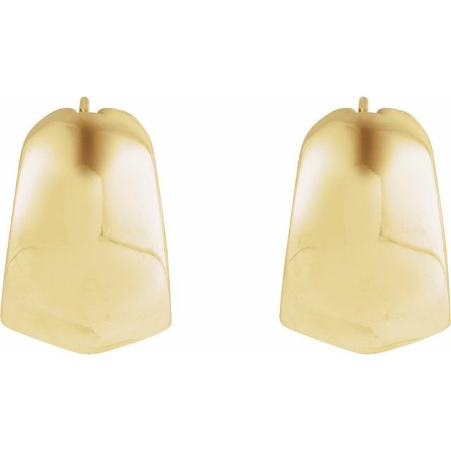 14K Yellow Tapered 22.2 mm Hoop Earrings