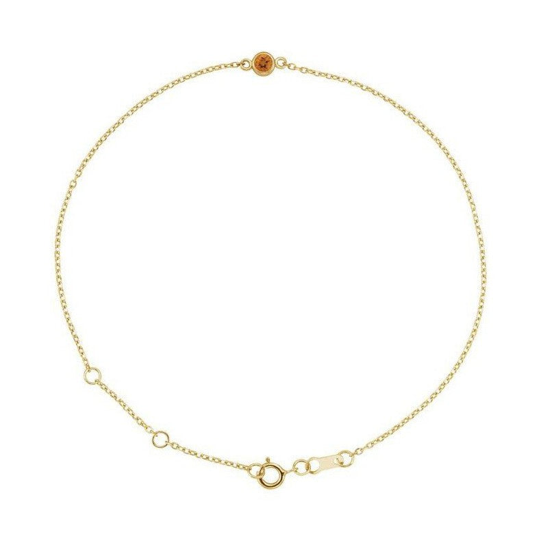 14K yellow gold Citrine bracelet, 14K yellow gold Citrine birthstone bracelet, 14K yellow gold Citrine gemstone bracelet