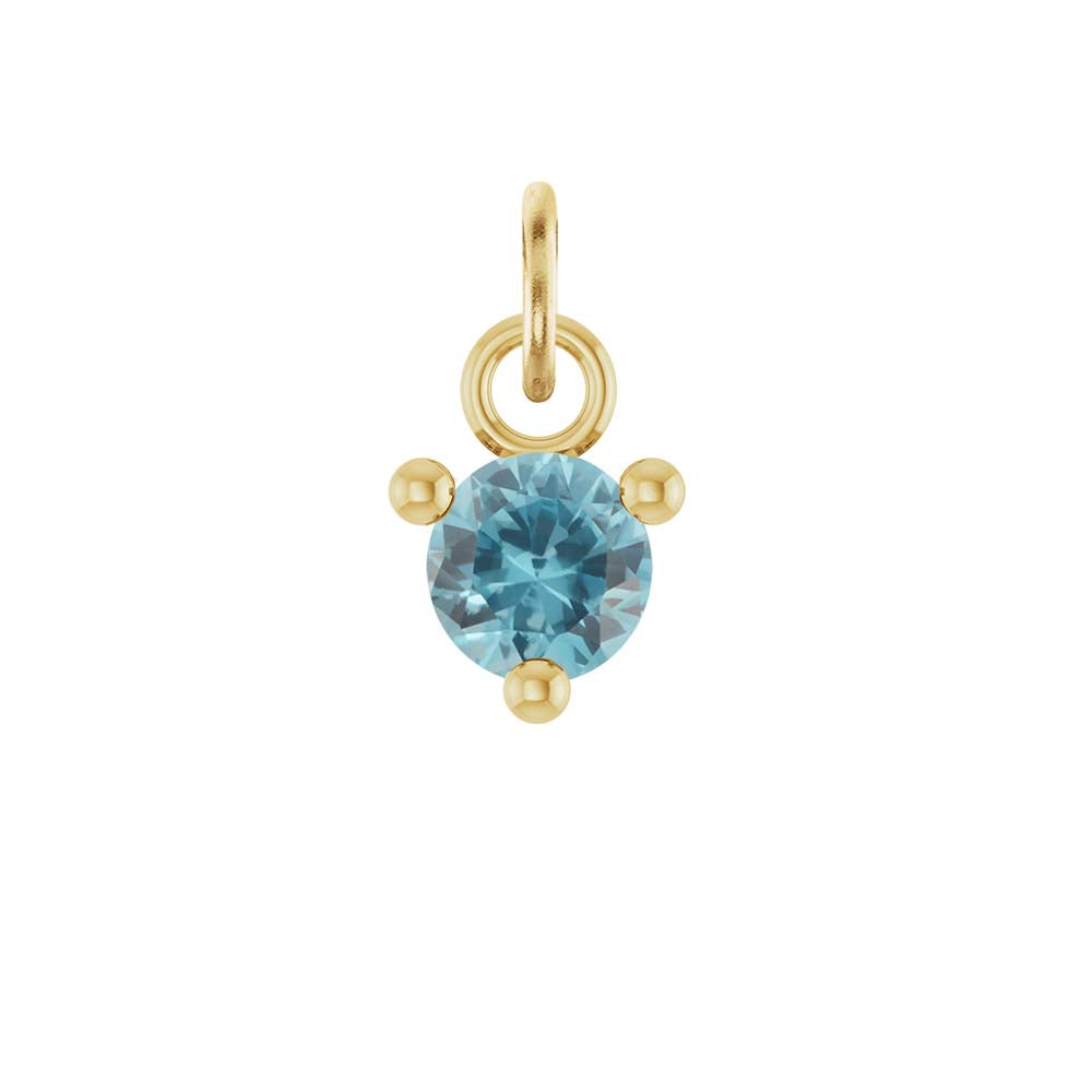 December zircon charm in 14K gold
