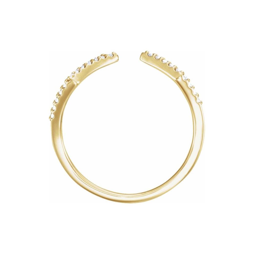 14K Yellow 1/5 CTW Natural Diamond Geometric Ring