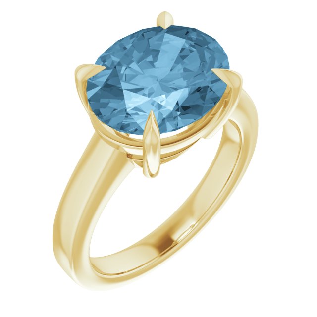 Recycled gold topaz cocktail ring USA made