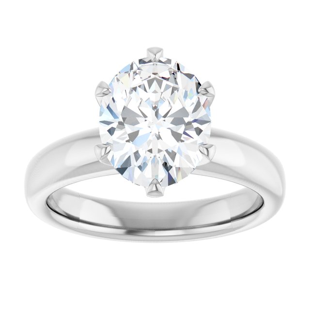 14K white gold 2 CT Oval Diamond Egagement Ring Setting