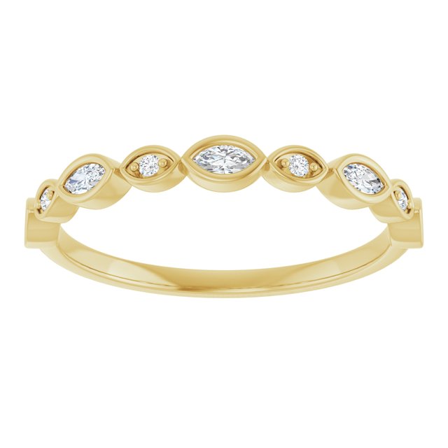 14K yellow gold Marquise Swing Diamond Band