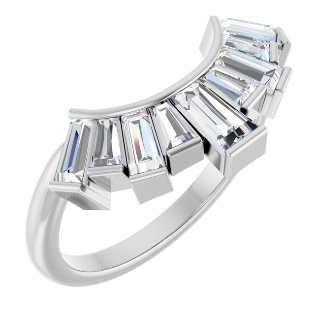 14K white gold Diamond (Nat) Diamond Flutter Band