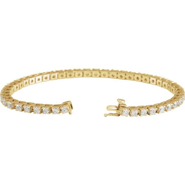 14K Yellow 5 CTW Lab-Grown Diamond Line 7 1/4" Bracelet