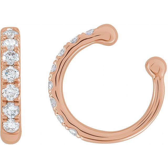14K rose gold Diamond Ear Cuff