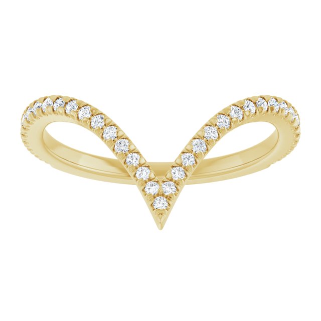Deep V Diamond Ring