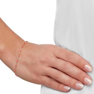 Enamel Bead Chain Necklace Fun Beaded Colorful Chain