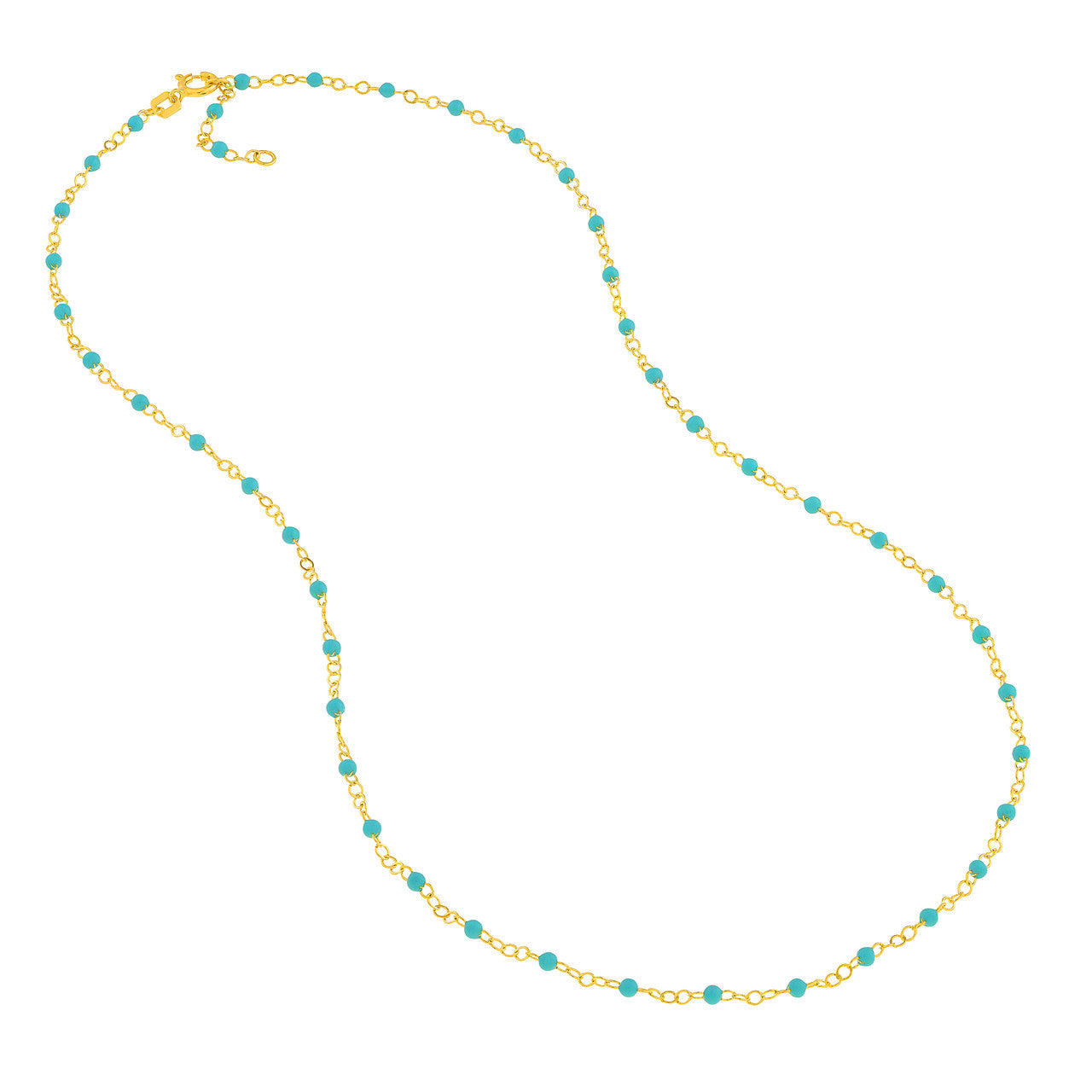 Enamel Bead Chain Necklace Fun Beaded Colorful Chain