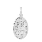 14K white gold Capricorn zodiac charm with diamond accent, gift-ready