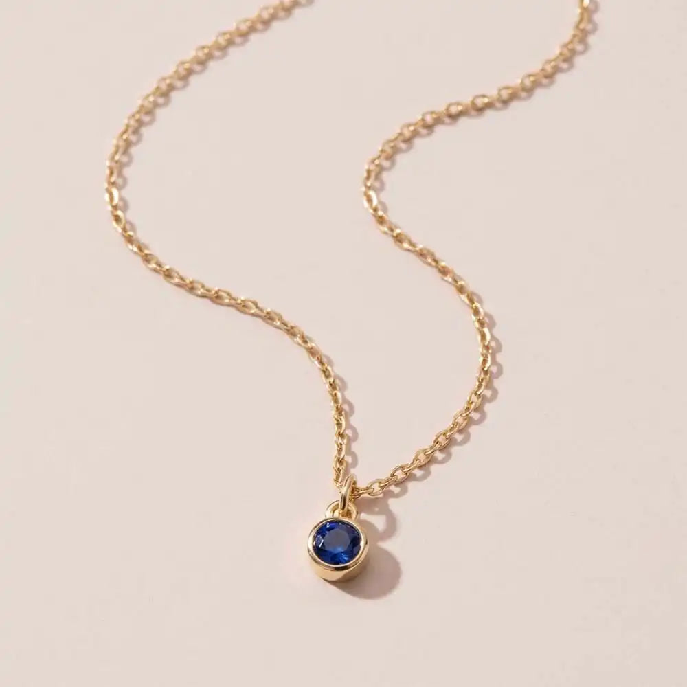 Sapphire birthstone necklace, a meaningful zodiac piece for birthday gifting