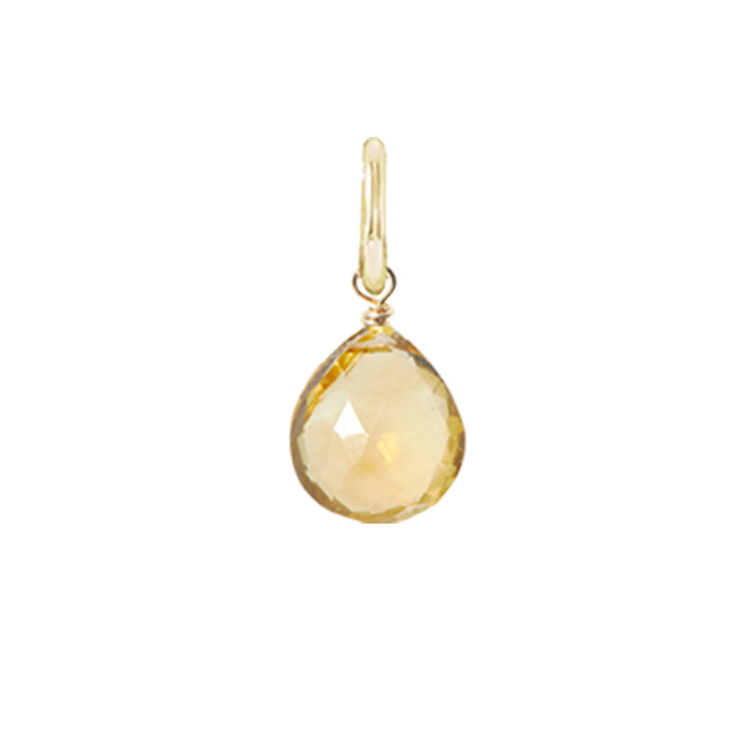 Gift-ready Small Gold-fill Citrine briolette charm USA