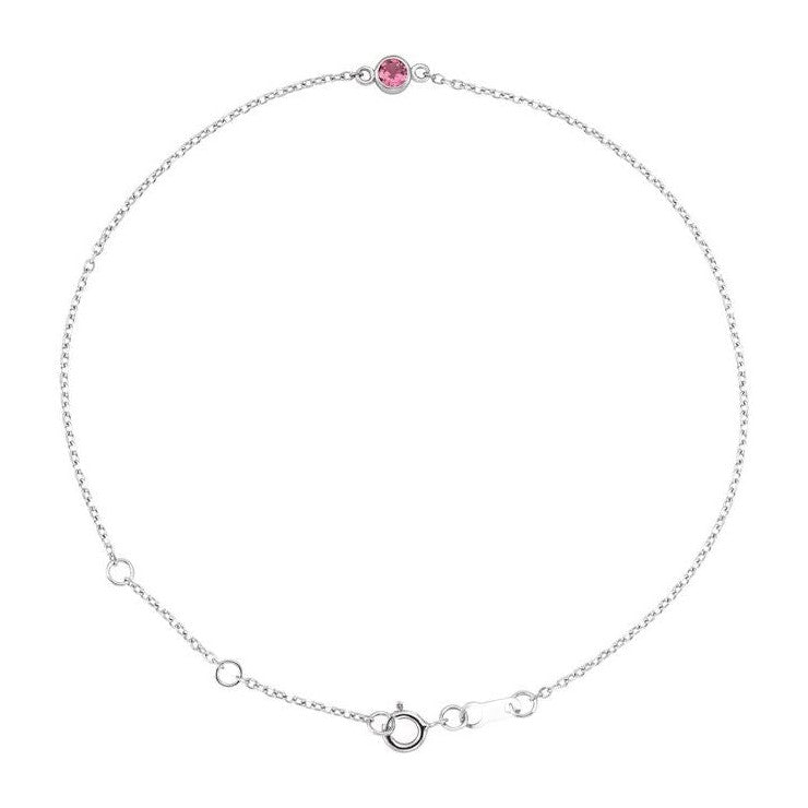 Sterling silver Tourmaline bracelet, Sterling silver Tourmaline birthstone bracelet, Sterling silver Tourmaline gemstone bracelet