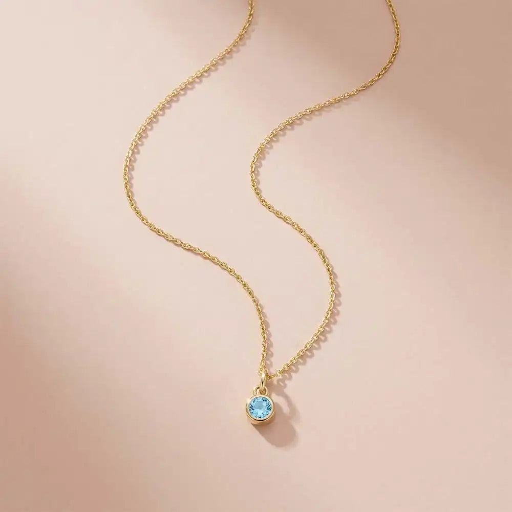 Zircon birthstone necklace, a meaningful zodiac piece for birthday gifting