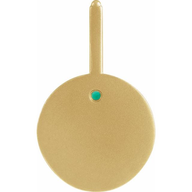 Textured gold Aries zodiac charm back view