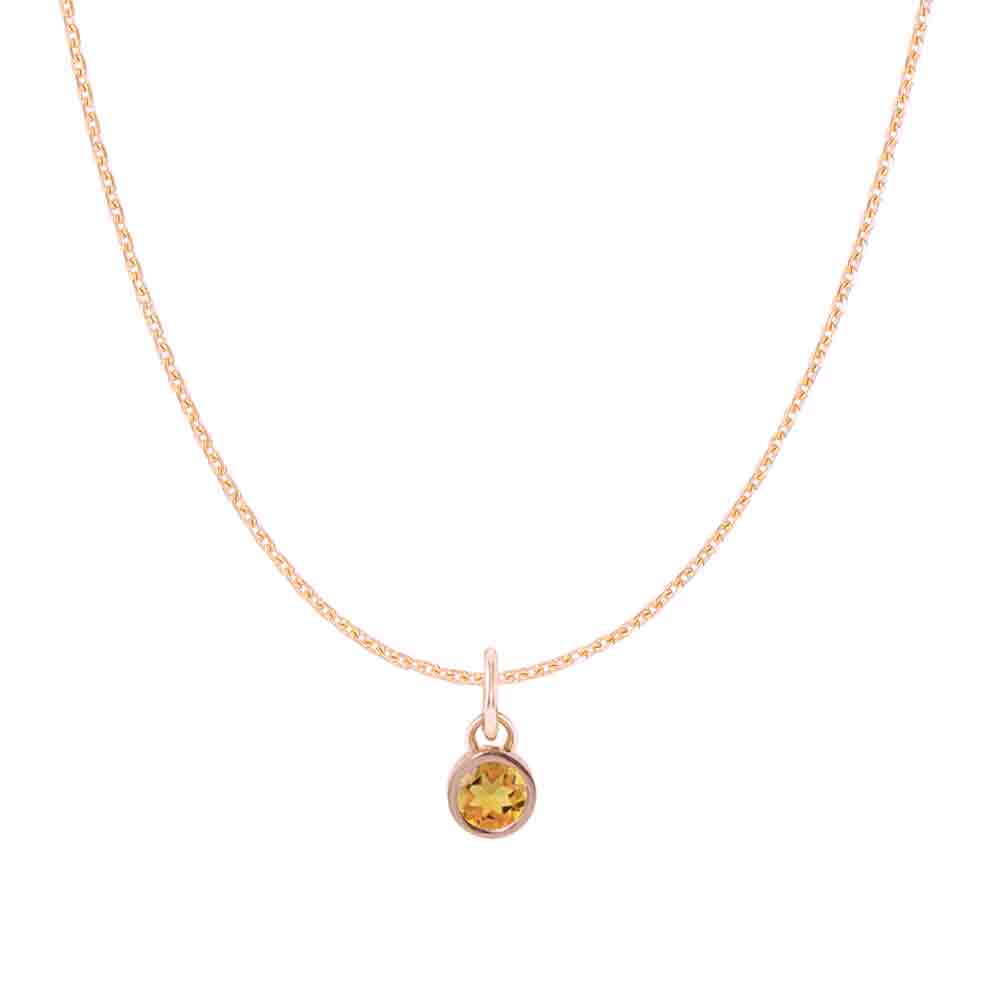 Citrine birthstone necklace, a meaningful zodiac piece for birthday gifting