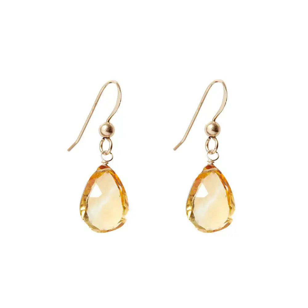Fine jewelry citrine earrings crafted in solid yellow gold variant--14K-yellow-gold variant--Citrine