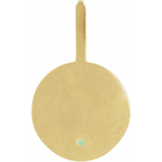 back view of gold libra charm