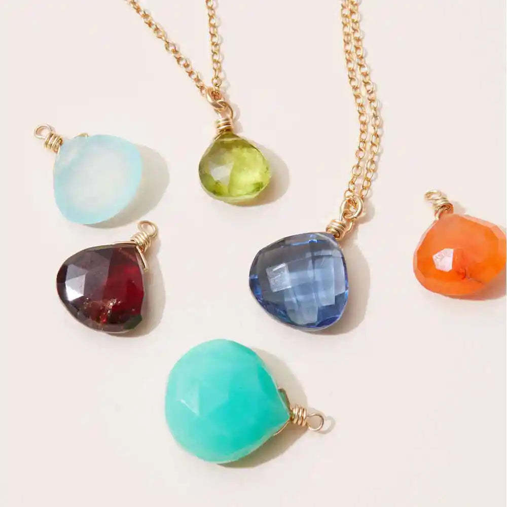 Customize your own gemstone necklace at our gem bar.