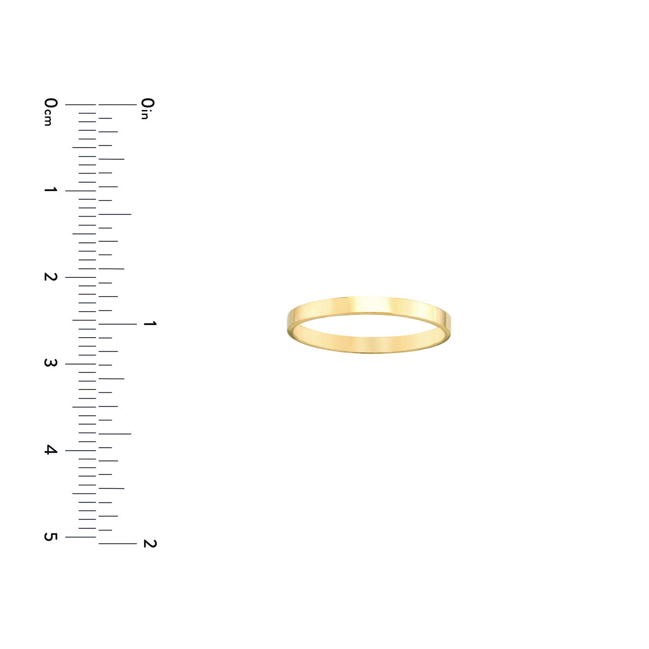 Handcrafted 2mm 18K yellow gold ring