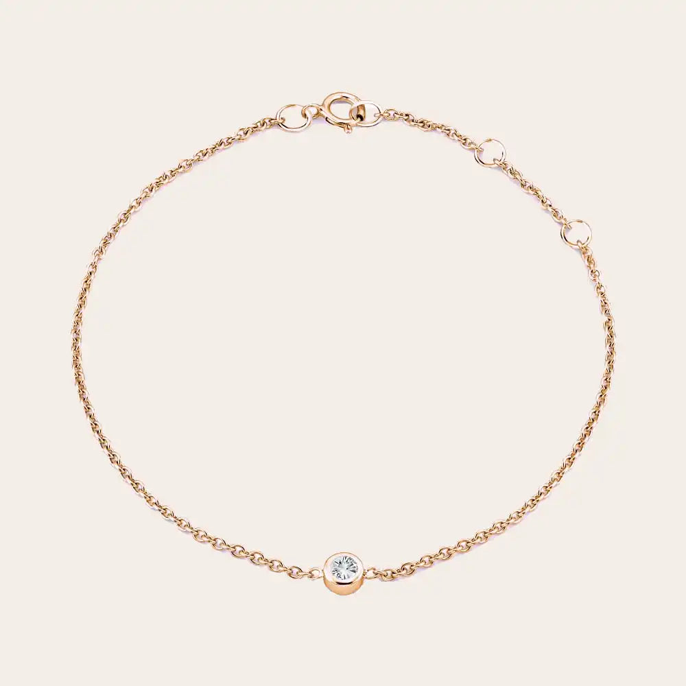 14K rose gold march birthstone diamond bracelet rose gold variant--14K-rose-gold variant--Diamond