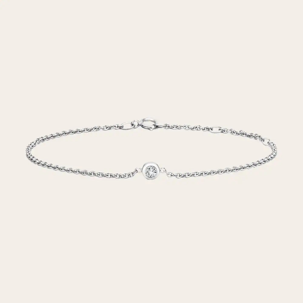 diamond bezel set bracelet in 14K yellow gold white gold variant--14K-white-gold variant--Diamond