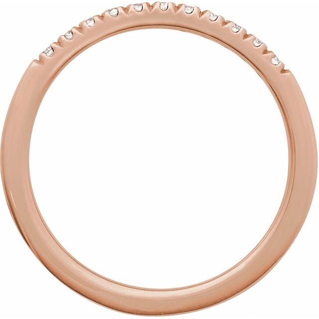 Rose gold ring with French-set natural diamonds