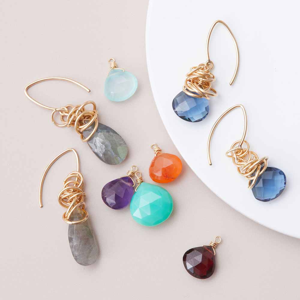 Gift-ready gemstone dangle earrings for milestone gift