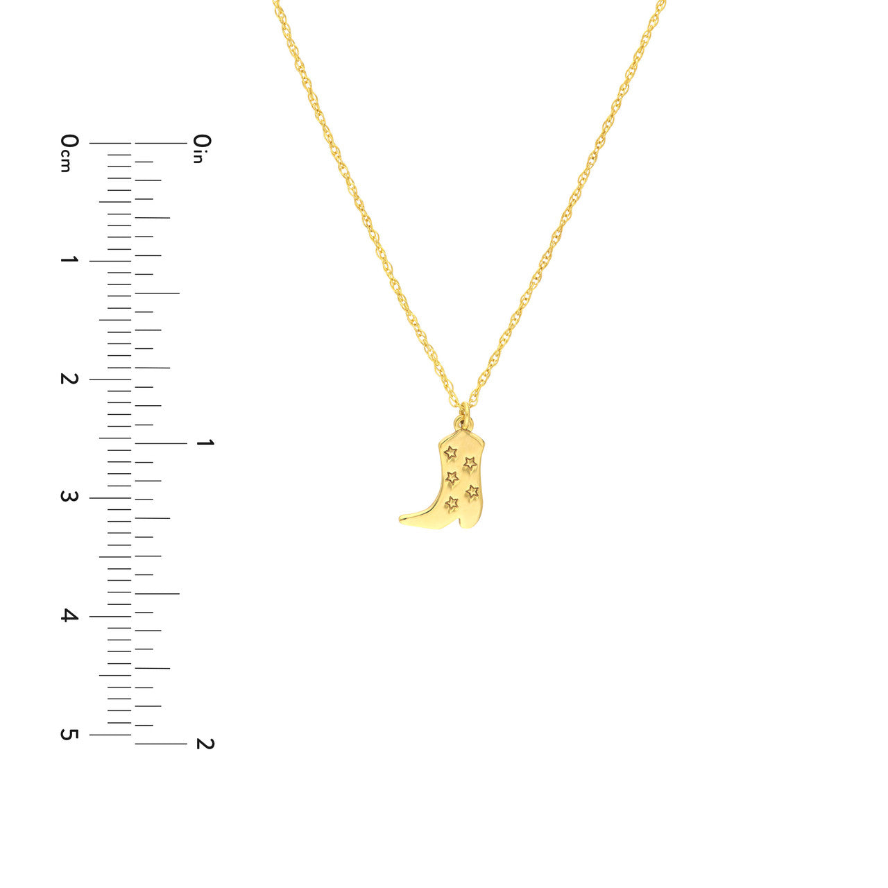 Gold Cowboy necklace with Ruler