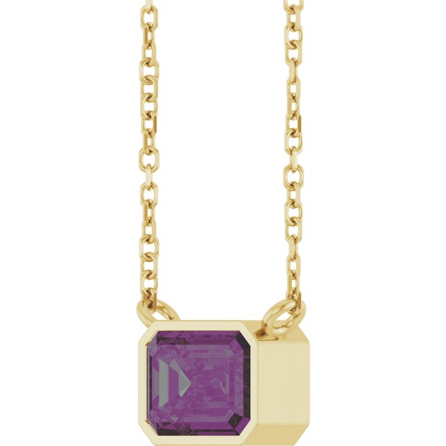 June birthstone necklace with color-shifting alexandrite