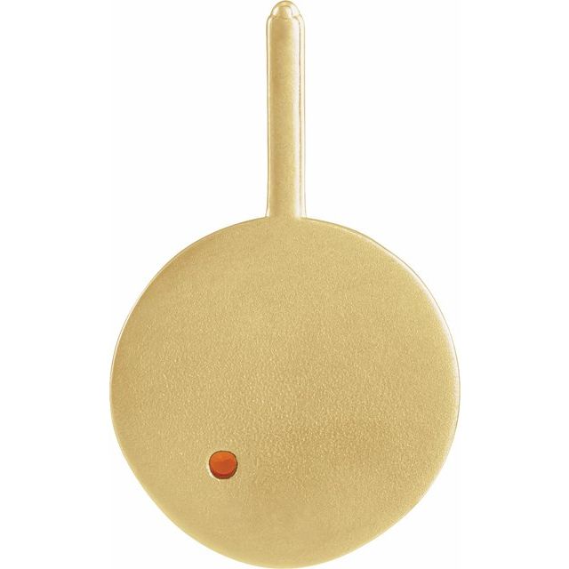 Taurus fire opal charm back view