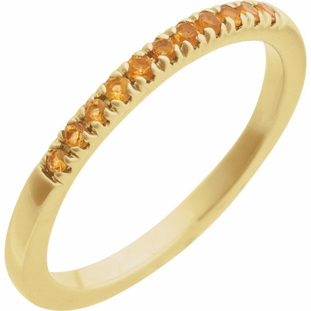 November birthstone citrine ring in recycled 14K yellow gold