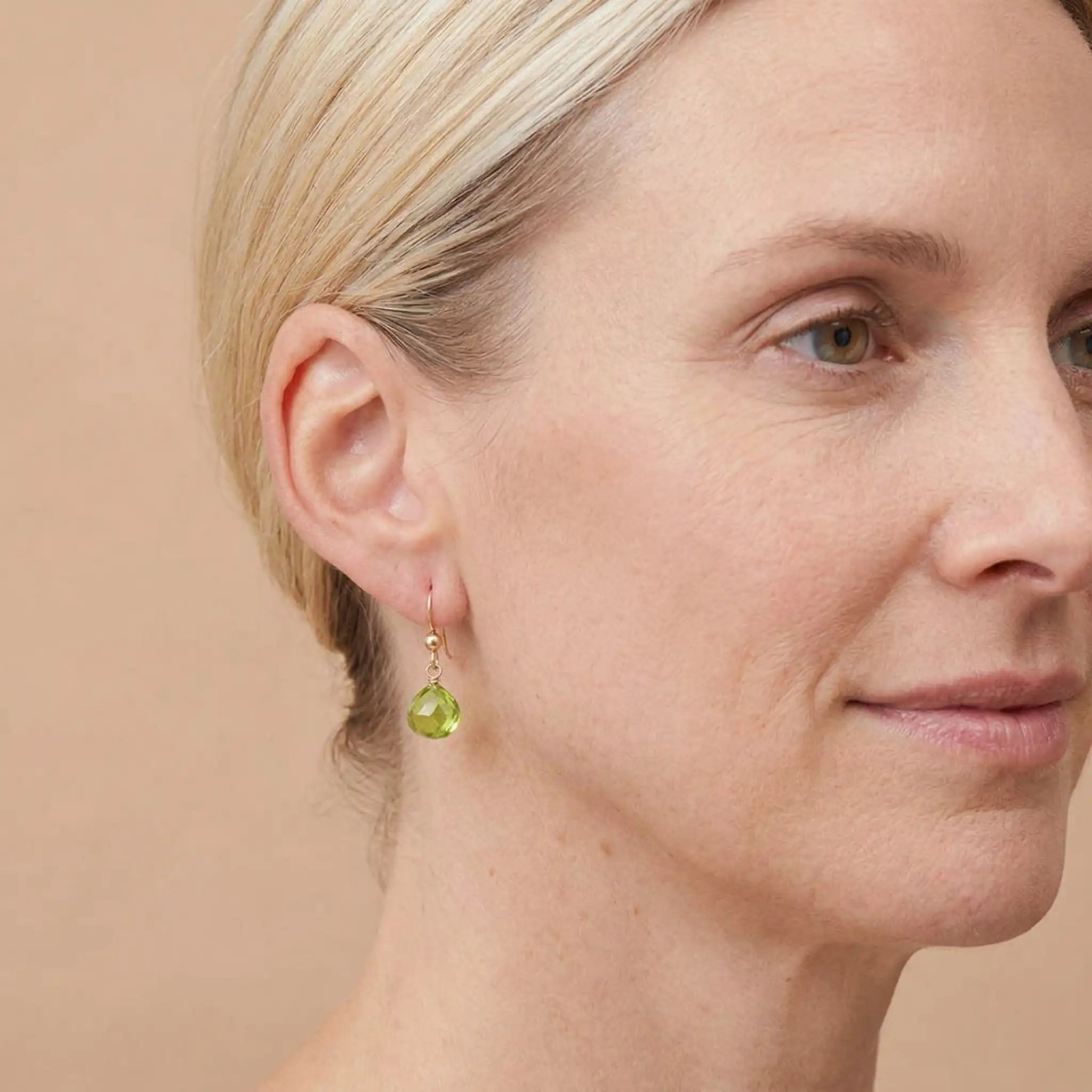 Gold-fill Peridot earrings. variant--Gold-fill, variant--Sterling-silver, variant--14K-yellow-gold, variant--14K-white-gold variant--Peridot