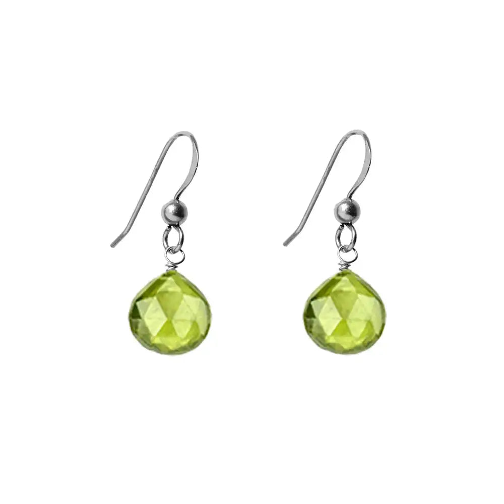 Oxidized sterling silver Peridot earrings, Oxidized sterling silver Peridot gemstone earrings, Oxidized sterling silver Peridot birthstone earrings
