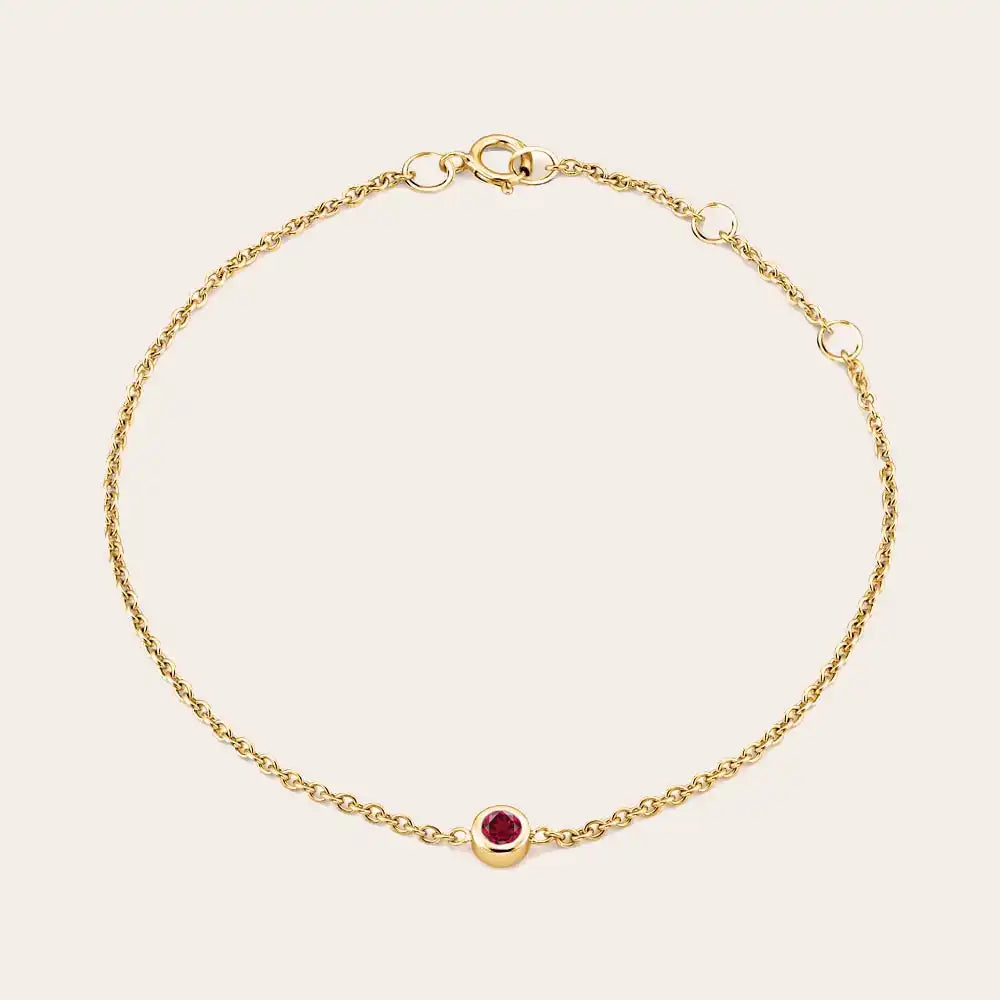 July birthstone ruby bracelet gift-ready yellow gold variant--14K-yellow-gold variant--Ruby