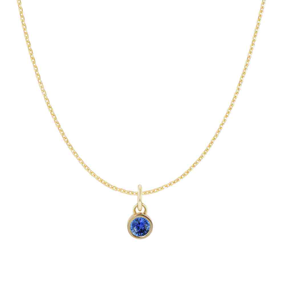 Sapphire birthstone necklace, a meaningful zodiac piece for birthday gifting