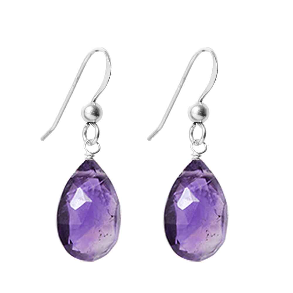 Sterling silver Amethyst earrings, Sterling silver Amethyst gemstone earrings, Sterling silver Amethyst birthstone earrings