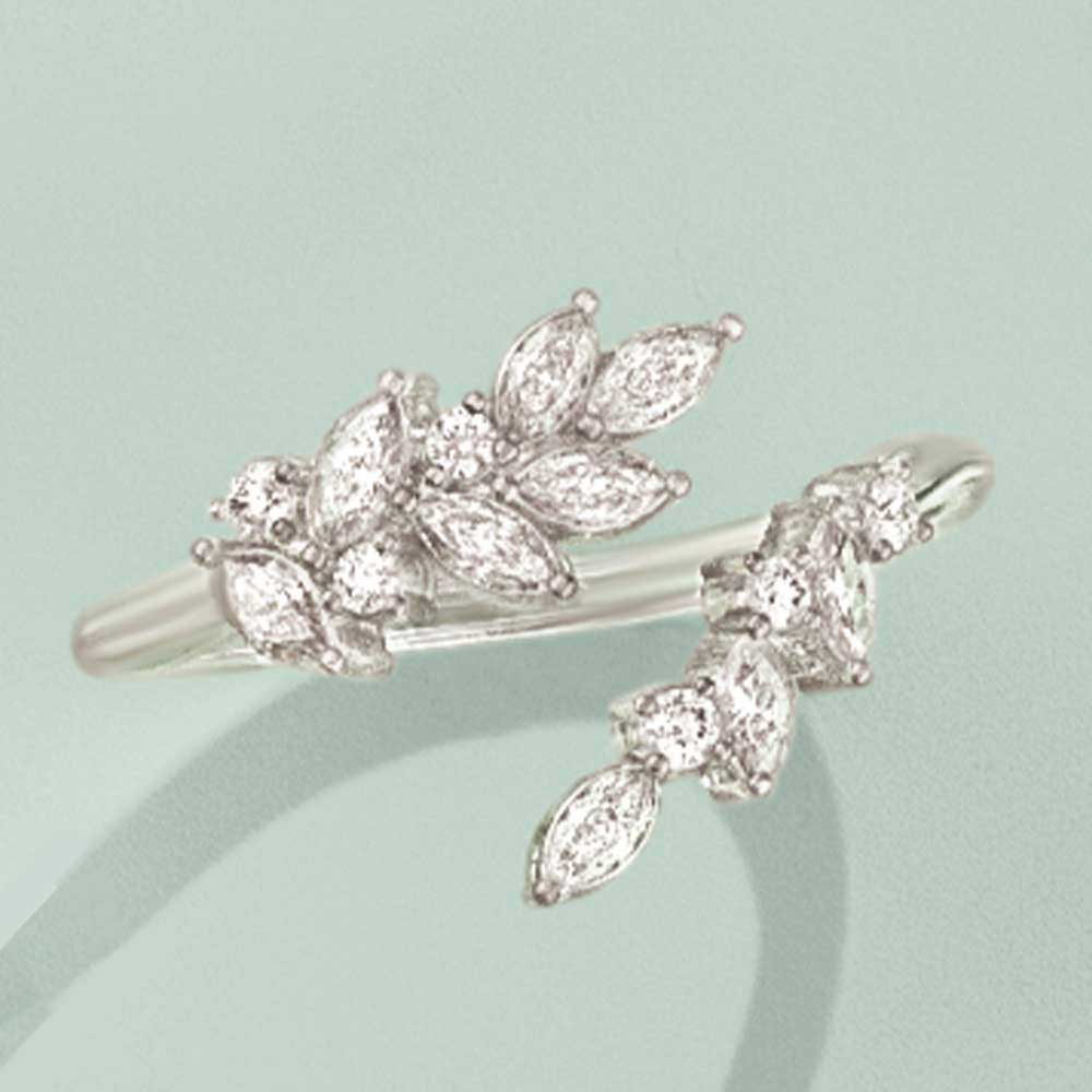 5/8 CTW Wreath Diamond Wrap Ring - erin gallagher