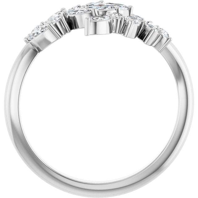5/8 CTW Wreath Diamond Wrap Ring - erin gallagher