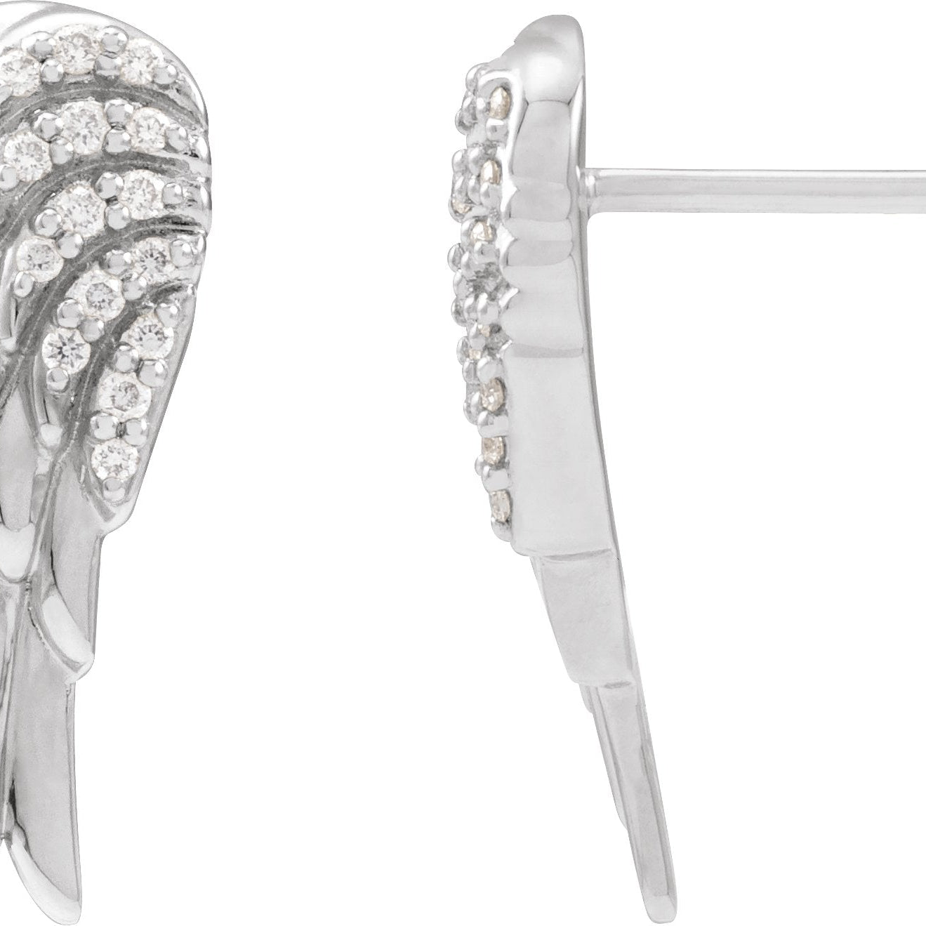 Angel Wing Diamond Earrings - erin gallagher