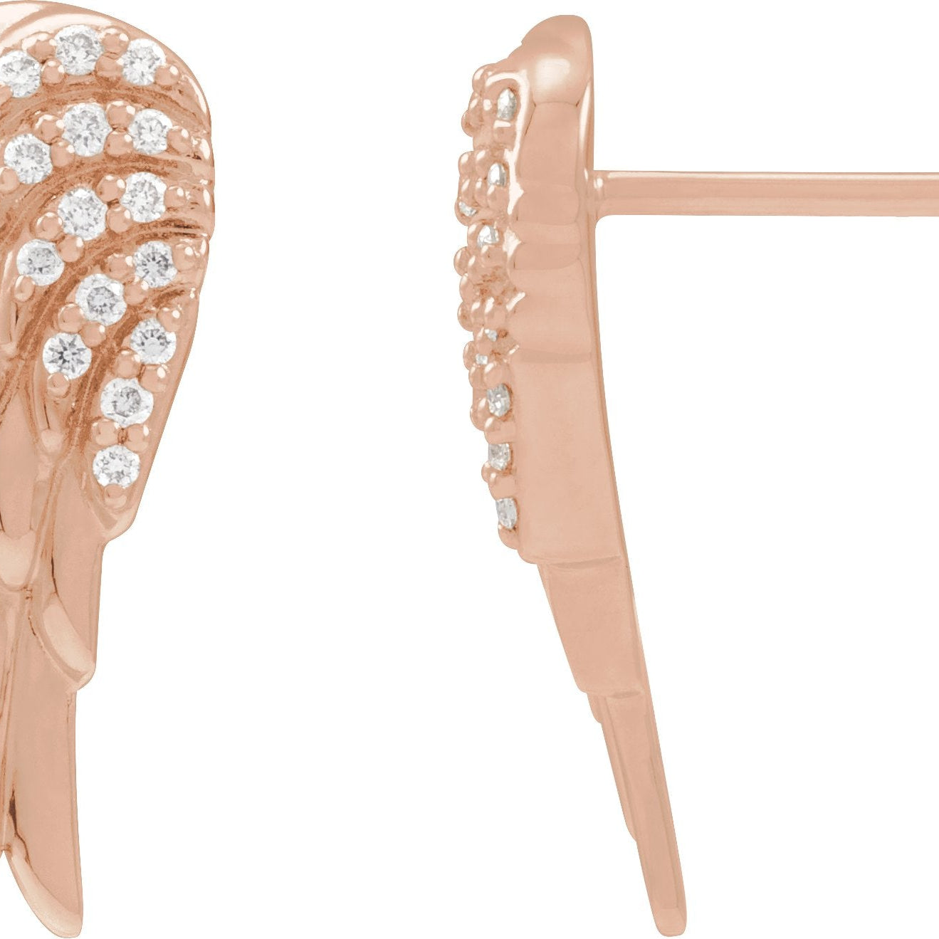 Angel Wing Diamond Earrings - erin gallagher