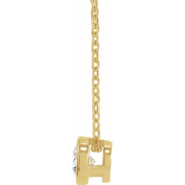 Bezel Diamond Solitaire Necklace - erin gallagher