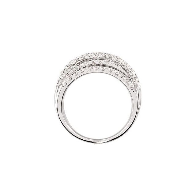 Criss-Cross Cocktail Diamond Ring - erin gallagher
