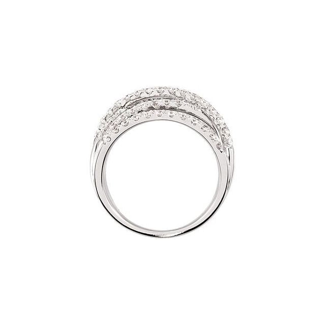 Criss-Cross Cocktail Diamond Ring - erin gallagher