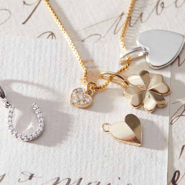 Diamond Heart Charm - erin gallagher