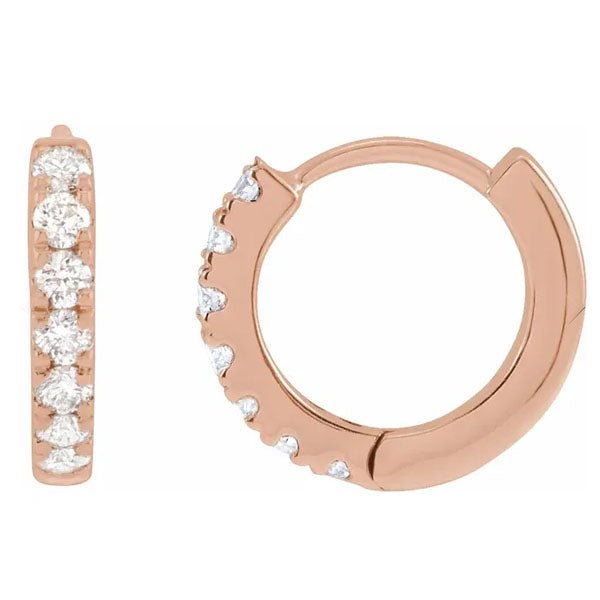 Diamond Huggy Hoops - erin gallagher